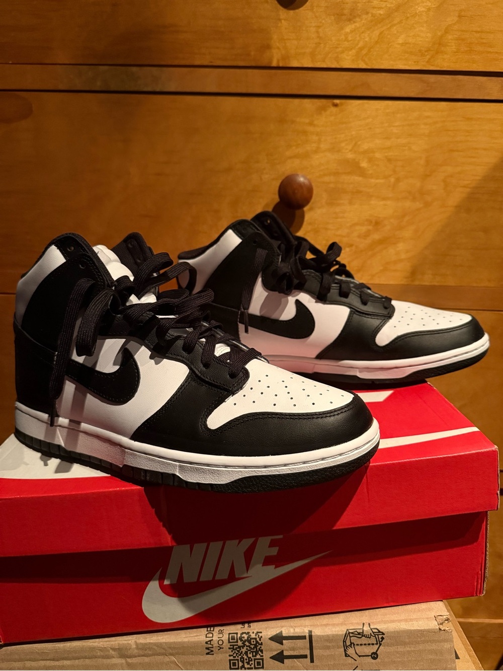 Nike Dunk High Panda Black and White Shoes